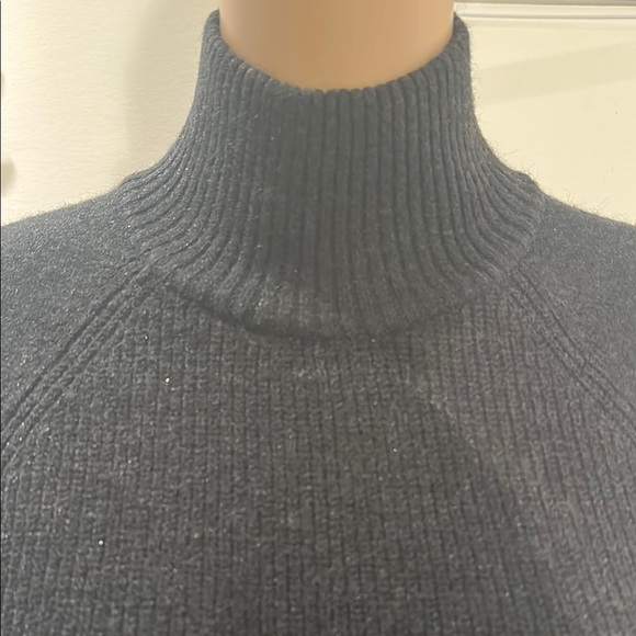 RW&CO Black Ribbed Mock Neck Long Sleeve Dress - Picture 7 of 9